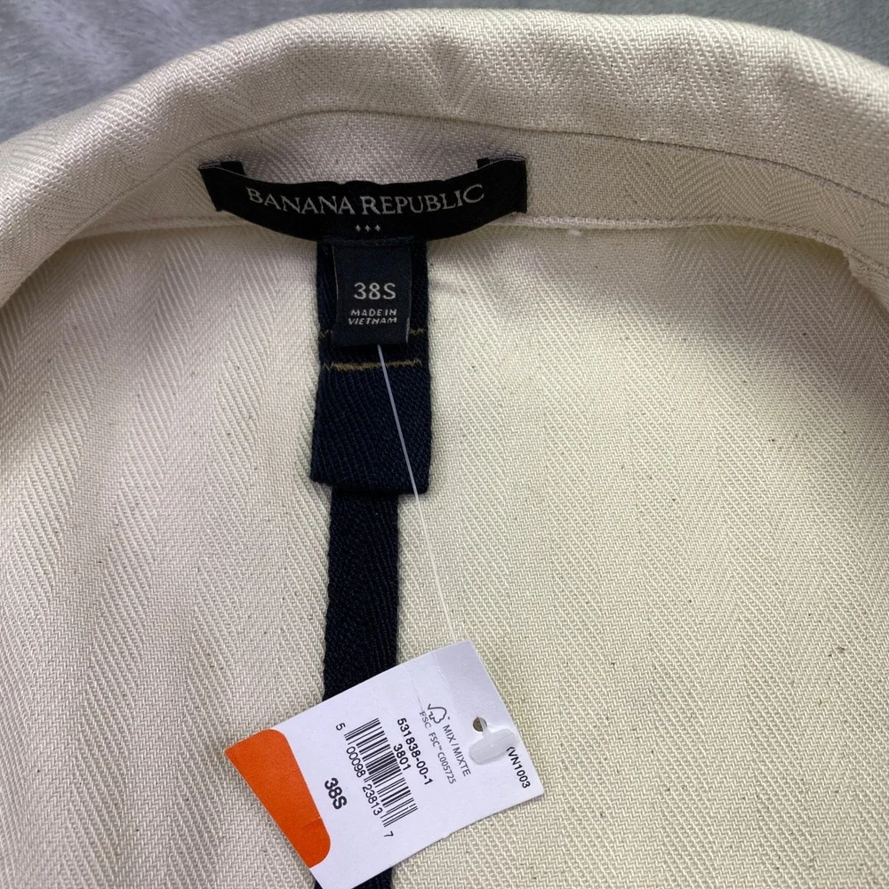 Banana Republic Corbel Tailored-Fit‎ Utility Blazer Jacket 38S Mens Business NWT